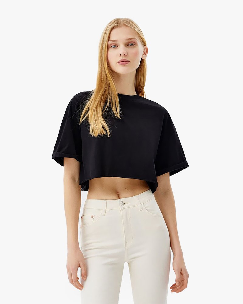 Sleeve Black T-Shirt